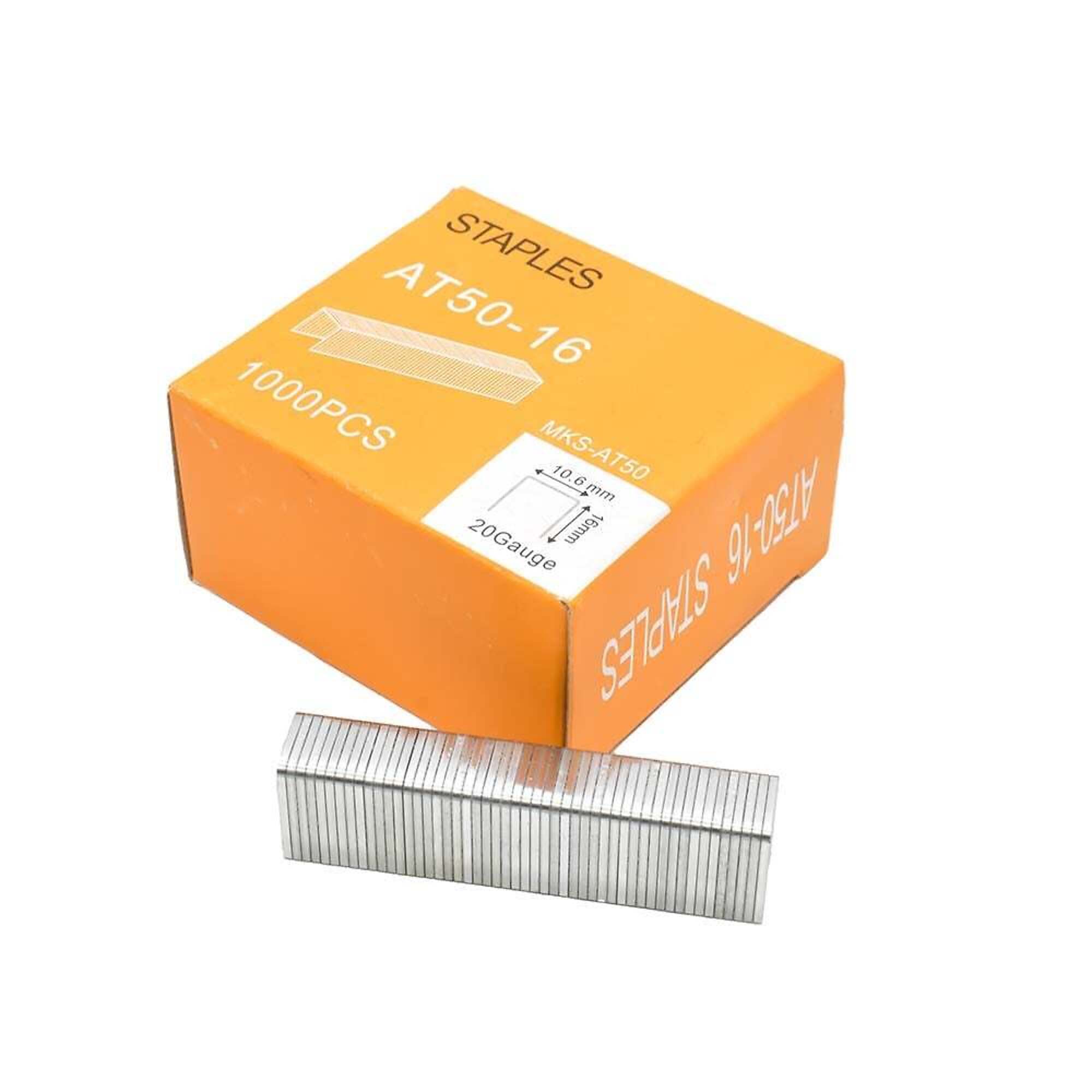Air Locker AT50-16 T50 20 Gauge 5/8 Inch Long x 3/8 Inch Crown Galvanized Fine Wire Steel Staples (1,000-Pack)